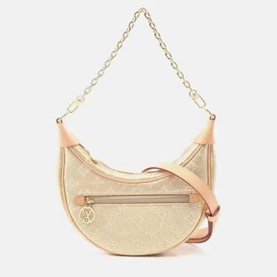 Pre-owned Louis Vuitton Loop Chain Shoulder Bag Monogram Jacquard Canvas Leather In Brown