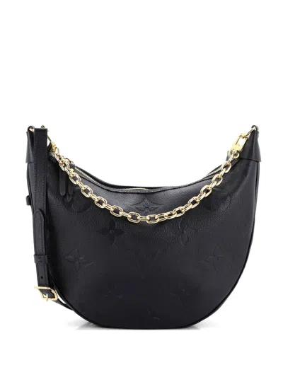 Pre-owned Louis Vuitton Loop Monogram Empreinte Giant Hobo Bag In Black