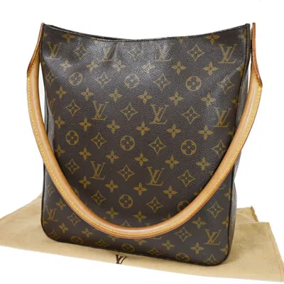 Pre-owned Louis Vuitton Looping Gm Brown Canvas Shoulder Bag ()