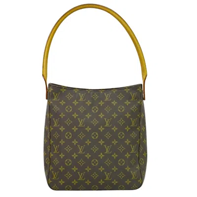 Pre-owned Louis Vuitton Looping Gm Canvas Shoulder Bag () In Black