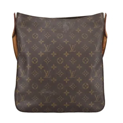 Pre-owned Louis Vuitton Looping Gm Canvas Shoulder Bag () In Brown