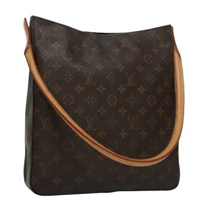 Pre-owned Louis Vuitton Looping Gm Canvas Shoulder Bag () In Brown
