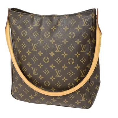 Pre-owned Louis Vuitton Looping Gm Canvas Shoulder Bag () In Brown