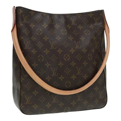 Pre-owned Louis Vuitton Looping Gm Canvas Shoulder Bag () In Brown
