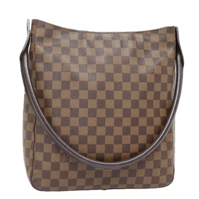 Pre-owned Louis Vuitton Looping Gm Canvas Shoulder Bag () In Brown