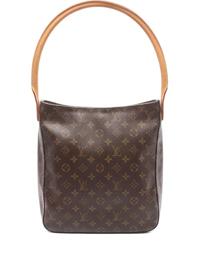 Pre-owned Louis Vuitton Looping Gm Monogram Shoulder Bag In Brown