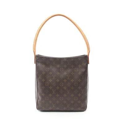 Pre-owned Louis Vuitton Looping Gm Monogram Shoulder Bag Pvc Leather Brown