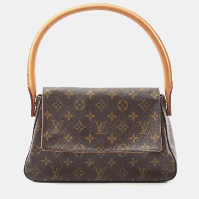 Pre-owned Louis Vuitton Mini Looping Monogram In Brown
