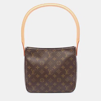 Pre-owned Louis Vuitton Looping Mm One Shoulder Bag Monogram Brown