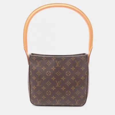Pre-owned Louis Vuitton Looping Mm One Shoulder Bag Monogram Brown