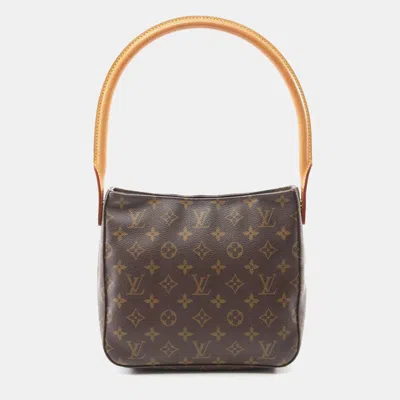 Pre-owned Louis Vuitton Looping Mm One Shoulder Bag Monogram Canvas Brown