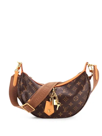Pre-owned Louis Vuitton Looping Nm Handbag Monogram Canvas Shoulder Bag In Brown