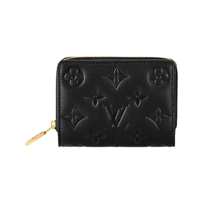 Pre-owned Louis Vuitton Lou Wallet 'black Monogram-embossed Lambskin' | Women's Size Onesize