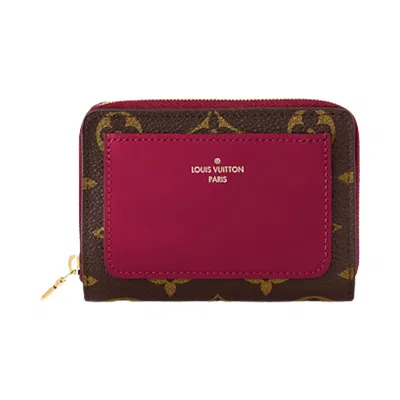 Pre-owned Louis Vuitton Lou Wallet 'brown Monogram Canvas/fuchsia Pink' | Women's Size Onesize