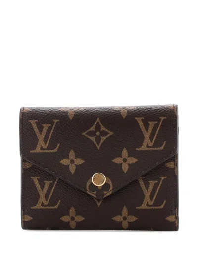 Pre-owned Louis Vuitton Lou Wallet Monogram Canvas With Leather Small Wallets In Brown