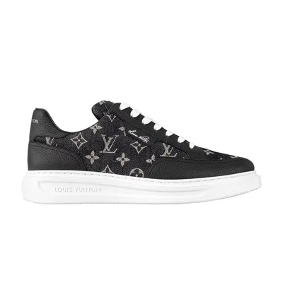 Pre-owned Louis Vuitton Beverly Hills Sneaker 'black Monogram Denim' | Men's Size 7