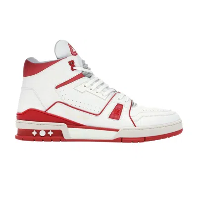 Pre-owned Louis Vuitton Mid Trainer 'white Red' | Men's Size 6