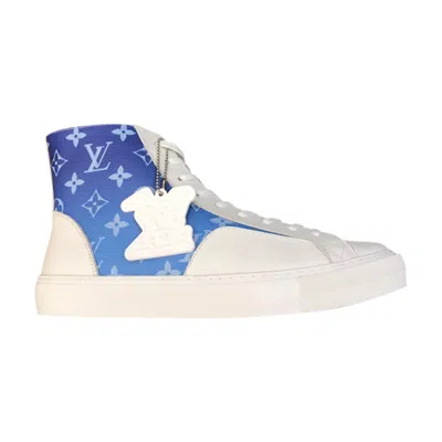 Pre-owned Louis Vuitton Tattoo Sneaker Boot 'blue Monogram Clouds' | Men's Size 6