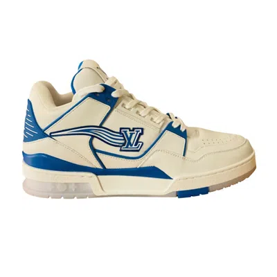 Pre-owned Louis Vuitton Trainer 'azur Blue' | White | Men's Size 10