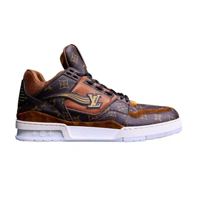 Pre-owned Louis Vuitton Trainer Low 'monogram - Ebene' | Brown | Men's Size 7.5