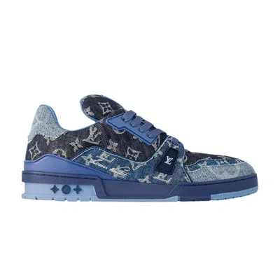 Pre-owned Louis Vuitton Trainer Sneaker 'blue Monogram Denim' | Men's Size 7