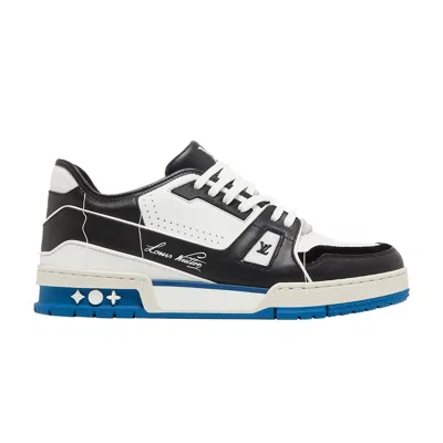 Pre-owned Louis Vuitton Trainer 'white Black Blue' | Men's Size 9.5