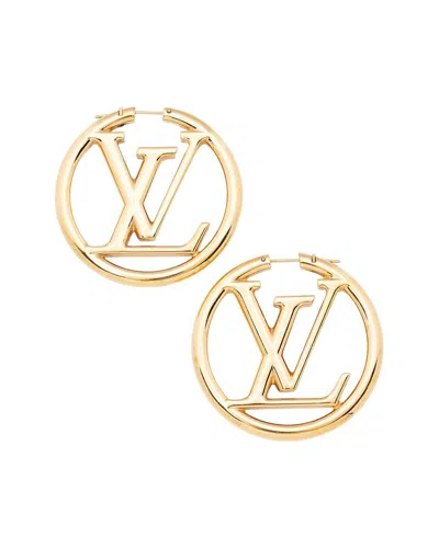 Pre-owned Louis Vuitton Louise Gm Earrings (authentic Pre-loved) In Gold