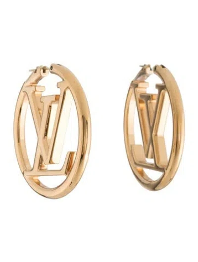 Pre-owned Louis Vuitton Louise Gm Hoop Earrings In Multicolor