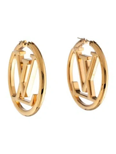 Pre-owned Louis Vuitton Louise Hoop Gm Earrings In Multicolor