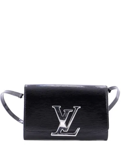 Pre-owned Louis Vuitton Louise Shoulder Bag Electric Epi Leather Pm Clutch Bag In Black