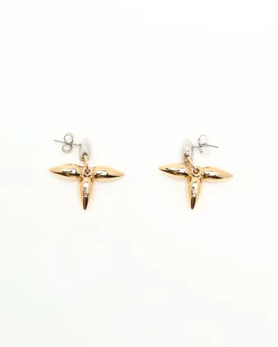 Pre-owned Louis Vuitton Louisette Pandan Earrings In Multi