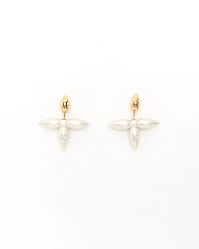 Pre-owned Louis Vuitton Louisette Pearl Earrings