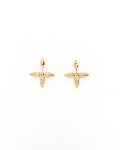 Pre-owned Louis Vuitton Louisette Studs Earrings In Gold
