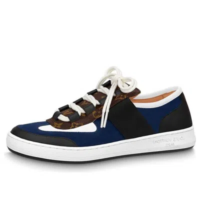 Pre-owned Louis Vuitton Lous Sneakers 'blue Black With Brown Monogram'