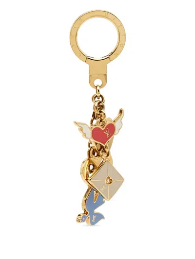 Pre-owned Louis Vuitton Love Birds Message Keyring