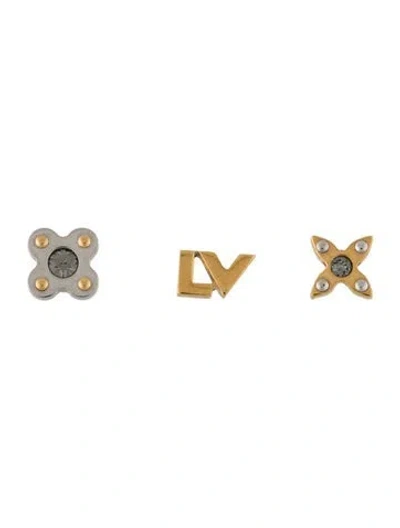 Pre-owned Louis Vuitton Love Letters Earring Set Of 3 In Multicolor