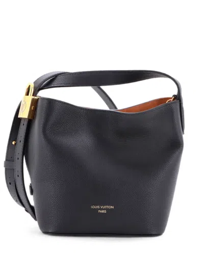 Pre-owned Louis Vuitton Low Key All In Hobo Leather Bb Shoulder Bag In Black