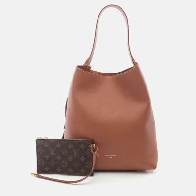 Pre-owned Louis Vuitton Low Key Hobo Mm Shoulder Bag Leather Brown Cognac