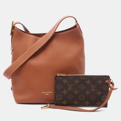 Pre-owned Louis Vuitton Low Key Hobo Pm Shoulder Bag Leather Brown Cognac
