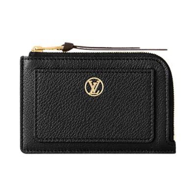 Pre-owned Louis Vuitton Low Key Zipped Card Holder 'black Calfskin Leather' | Women's Size Onesize