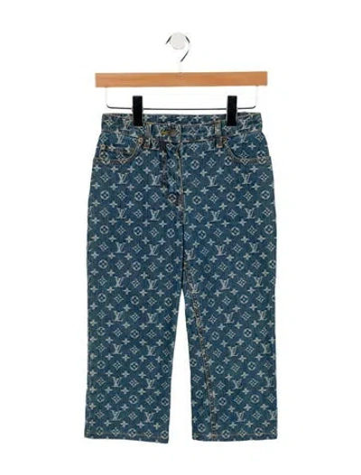 Pre-owned Louis Vuitton Low-rise Straight Leg Jeans In Blue