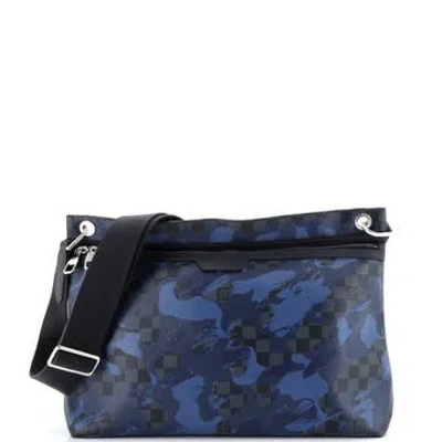 Pre-owned Louis Vuitton Ltd. Ed. Camouflage Cobalt Hunter Crossbody Null In Gray