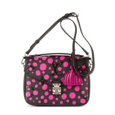 Pre-owned Louis Vuitton Ltd. Ed. Yayoi Kusama Giant Pochette Metis In Black
