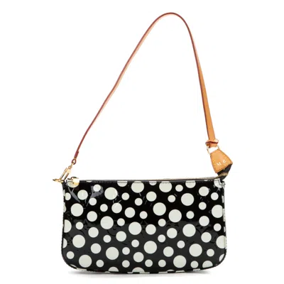 Pre-owned Louis Vuitton Ltd. Ed. Yayoi Kusama Infinity Dots Pochette Accessoires In Black