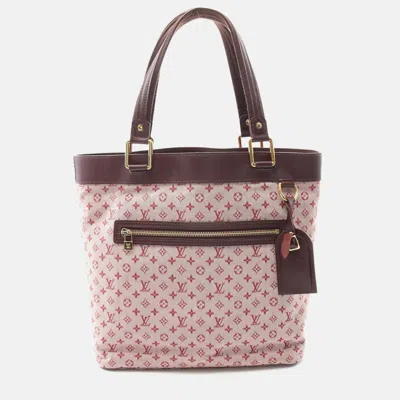 Pre-owned Louis Vuitton Lucille Gm Tote Hand Bag Monogram Mini Canvas Cerise In Pink