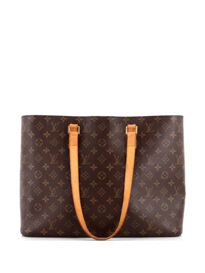 Pre-owned Louis Vuitton Luco Handbag Monogram Canvas Tote Bag In Brown
