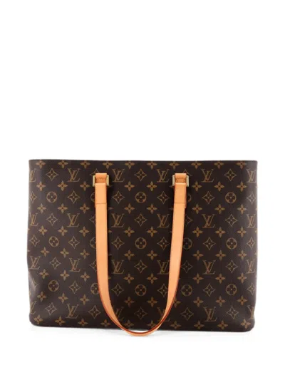 Pre-owned Louis Vuitton Luco Handbag Monogram Canvas Tote Bag In Brown