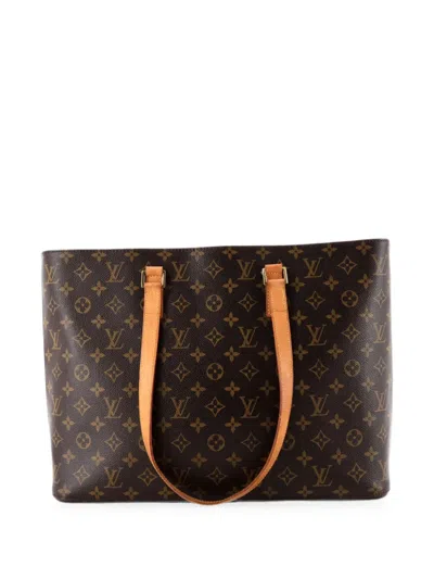 Pre-owned Louis Vuitton Luco Handbag Monogram Canvas Tote Bag In Brown