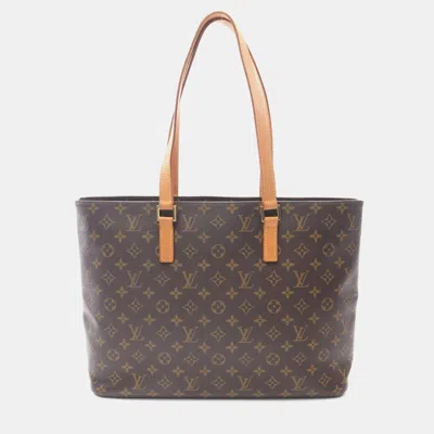 Pre-owned Louis Vuitton Luco Shoulder Tote Bag Monogram Canvas Brown