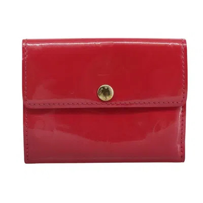 Pre-owned Louis Vuitton Ludlow Red Patent Leather Wallet  ()
